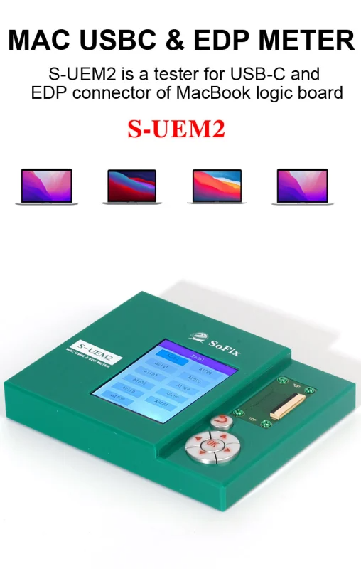 S-UEM2 USB-C & EDP Connector Tester for MacBook Logic Boards – Precision Diagnostics & Repair Tool S-UEM2 USB-C & EDP Connector Tester for MacBook Logic Boards – Precision Diagnostics & Repair Tool